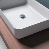 glasvilla Waschbecken Aufsatzwaschbecken Mineralguss Rechteckig Waschschale Waschplatz Waschtisch Col812