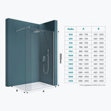 glasvilla Duschwand für Dusche Duschabtrennung Walk-In ESG-Sicherheitsglas 8mm NANO Glas BRAM1 & BRAM3 Bremen1K