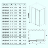 galsvilla Cabina de ducha Separación de ducha 8mm vidrio de seguridad con NANO ducha de esquina con puerta corredera Ravenna18