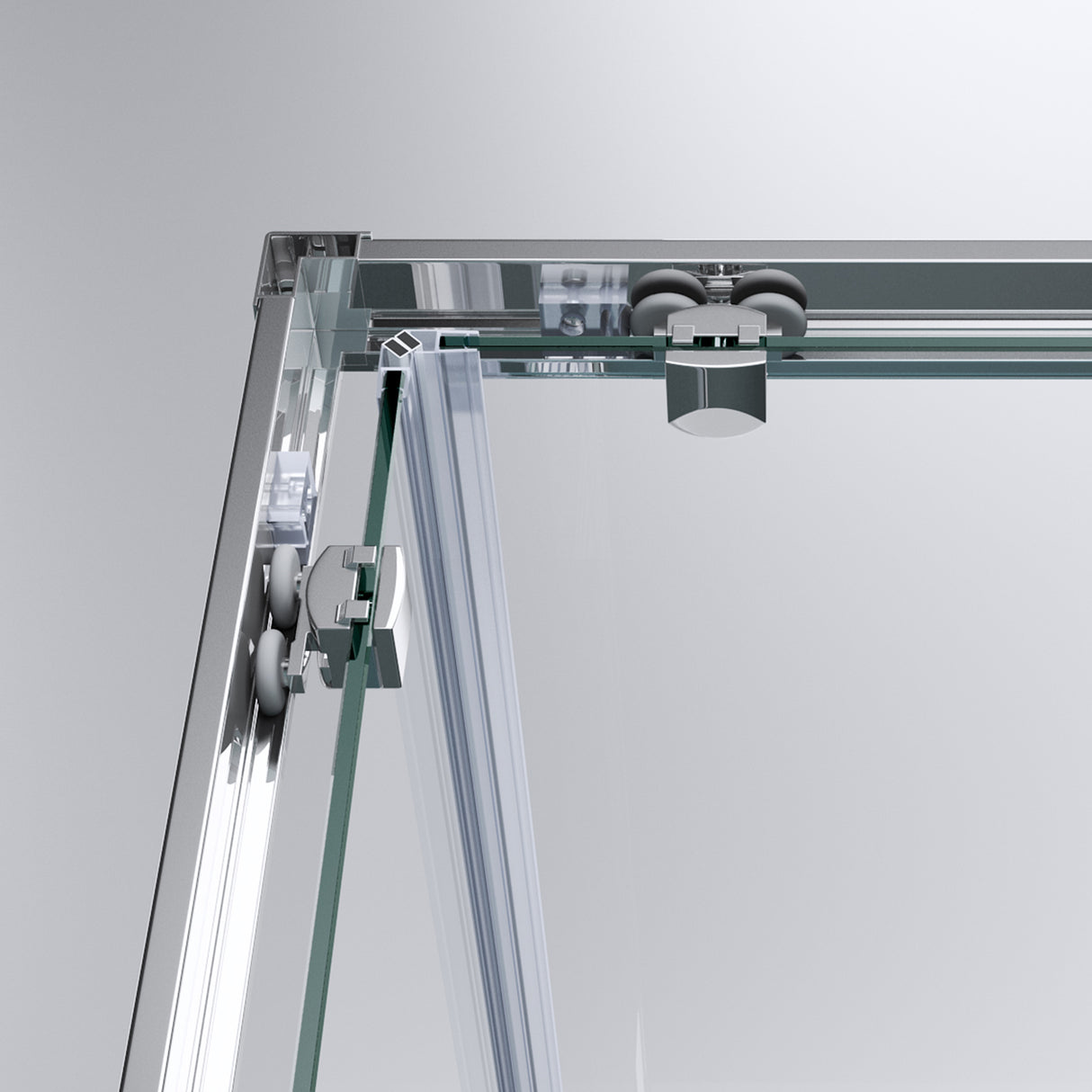 glasvilla Box doccia Angolare in Vetro, Cabina Bagno con Doppia Porta Scorrevole, Box Cabina Doccia in Vetro di Sicurezza ESG da 6 mm, Ravenna16MS