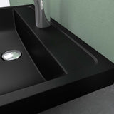 glasvilla Waschbecken Einbauwaschbecken Rechteckige Waschschale aus Mineralguss mit Überlauf Col8