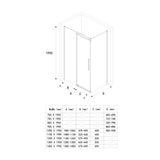glasvilla Duschkabine Duschabtrennung Schwarz 8mm Sicherheitsglas mit NANO Eck-Dusche mit Schiebetür Ravenna18