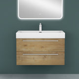 glasvilla Badmöbel-Set Waschbeckenunterschrank Waschtisch mit Unterschrank inkl. Mineralguss-Waschbecken Quadratto