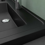 glasvilla Waschbecken Einbauwaschbecken Rechteckige Waschschale aus Mineralguss mit Überlauf Col8