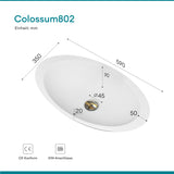 Vasque à poser Glasvilla, vasque, meuble-lavabo, vasque en fonte minérale Col802