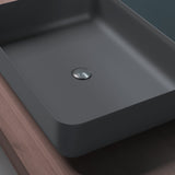 glasvilla Waschbecken Aufsatzwaschbecken Mineralguss Rechteckig Waschschale Waschplatz Waschtisch Col812