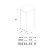 glasvilla Duschkabine Hebe-Senk-Mechanismus 8mm ESG-Sicherheitsglas Nano-Beschichtung Rav36-Plus schwarz