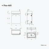 glasvilla Badmöbelset Badezimmermöbel Waschbeckenunterschrank inkl. Waschbecken Anthrazit matt und LED-Badspiegel BxTxH 46x26x63 cm Pisa