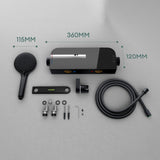 glasvilla Thermostat Badewannenarmatur mit Handbrause Wannenarmatur Wannenthermostat 4 Strahlarten Wandarmatur für Badewanne aus Messing inkl. Brauseschlauch Duschsystem8