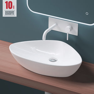 Lavabo de Encimera Glasvilla Brüssel215 Cerámica Blanca con Recubrimiento Nano