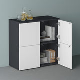 glasvilla Möbel Kommode Aufbewahrungsschrank mit 4 Türen Sideboard Schrank Mehrzweckschrank Schrank04