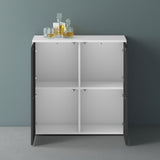 glasvilla Möbel Kommode Aufbewahrungsschrank mit 4 Türen Sideboard Schrank Mehrzweckschrank Schrank04