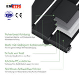 glasvilla Badheizkörper flach Seitenanschluss & Mittelanschluss Paneelheizkörper Horizontal Handtuchwärmer Badheizung FH