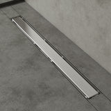 glasvilla Duschrinne Bodenablauf aus Edelstahl | Komplettset Ablaufrinne für Badezimmer | Befliesbar Wasserabfluss 35L/min | Haarsieb KE110