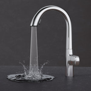 glasvilla Rubinetto da Cucina Miscelatore con Monocomando in Ottone Ruotabile a 360° Rubinetto da Cucina con Tubi e Accesorri, MS-8095