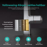 glasvilla Wasserhahn Küche Spültischarmatur Küchenamatur Mischbatterie mit Einhebelmischer 360° Schwenkbar Küchenwasserhahn aus Messing MS-8095