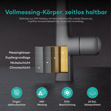 glasvilla Wasserhahn Küche Spültischarmatur Küchenamatur Mischbatterie mit Einhebelmischer 360° Schwenkbar Küchenwasserhahn aus Messing MS-8095