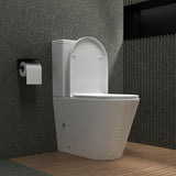 glasvilla Stand-WC aus Keramik spülrandloses-WC 36x63x82cm bodenstehende-Toilette inkl. Spülkasten Stand108T
