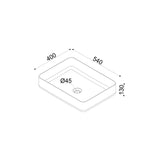 glasvilla Waschbecken Aufsatzwaschbecken Mineralguss Rechteckig Waschschale Waschplatz Waschtisch Col812