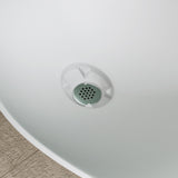 glasvilla Design Waschbecken Hängewaschtisch BTH: 80x37x22cm in Weiß Matt aus Mineralguss mit Ablaufabdeckung Waschschale Col816