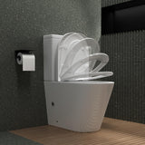 glasvilla Stand-WC aus Keramik spülrandloses-WC 36x63x82cm bodenstehende-Toilette inkl. Spülkasten Stand108T