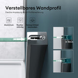 glasvilla Duschkabine U Form Dusche halbkreis 6mm ESG-Sicherheitsglas mit Easy-Clean Nano-Beschichtung Ravenna03