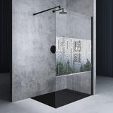 glasvilla Duschwand für Dusche Duschabtrennung Walk-In ESG-Sicherheitsglas 10mm NANO Glas BRAM1&BRAM3 Bremen2 Schwarz