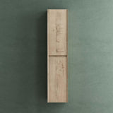 glasvilla Hochschrank Allzweckschrank Badschrank Badezimmerschrank mit 2 Türen und 6 Fächern Badregal für mehrere Funktionen BTH: 35x30x160 cm Rimo