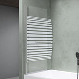 glasvilla Duschwand für Badewanne Badewannenwand faltbar 180° Sicherheitsglas mit NANO 90x140cm Badewannentrennwand Badewannenaufsatz Cortona112