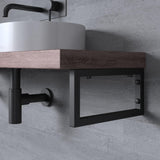 glasvilla Design Wandkonsole aus Edelstahl Waschtisch Halterung 3 Stück WH01