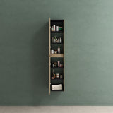 glasvilla Hochschrank Allzweckschrank Badschrank Badezimmerschrank mit 2 Türen und 6 Fächern Badregal für mehrere Funktionen BTH: 35x30x160 cm Rimo