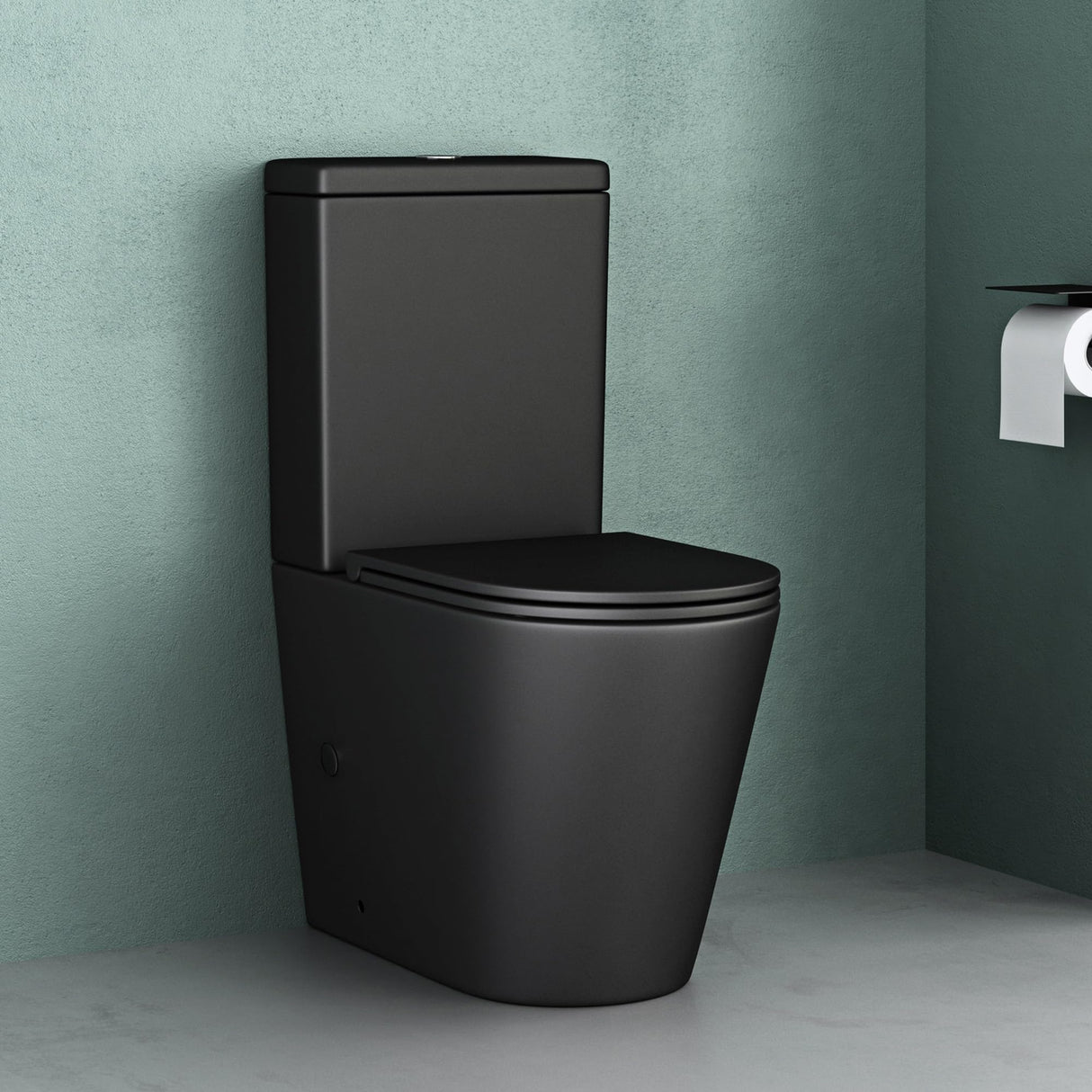 glasvilla Stand-WC aus Keramik spülrandloses-WC 36x63x82cm bodenstehende-Toilette inkl. Spülkasten Stand108T