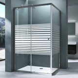 glasvilla Duschkabine mit Doppel-Schiebetür Duschtür Eckeinstieg Echtglas Lotuseffekt 6mm ESG-Sicherheitsglas Ravenna16MS