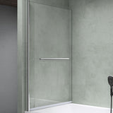 glasvilla Duschwand für Badewanne Badewannenwand faltbar 180° Sicherheitsglas mit NANO 90x140cm Badewannentrennwand Badewannenaufsatz Cortona1121