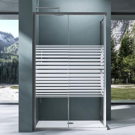 glasvilla Duschkabine mit Doppel-Schiebetür Duschtür Eckeinstieg Echtglas Lotuseffekt 6mm ESG-Sicherheitsglas Ravenna16MS