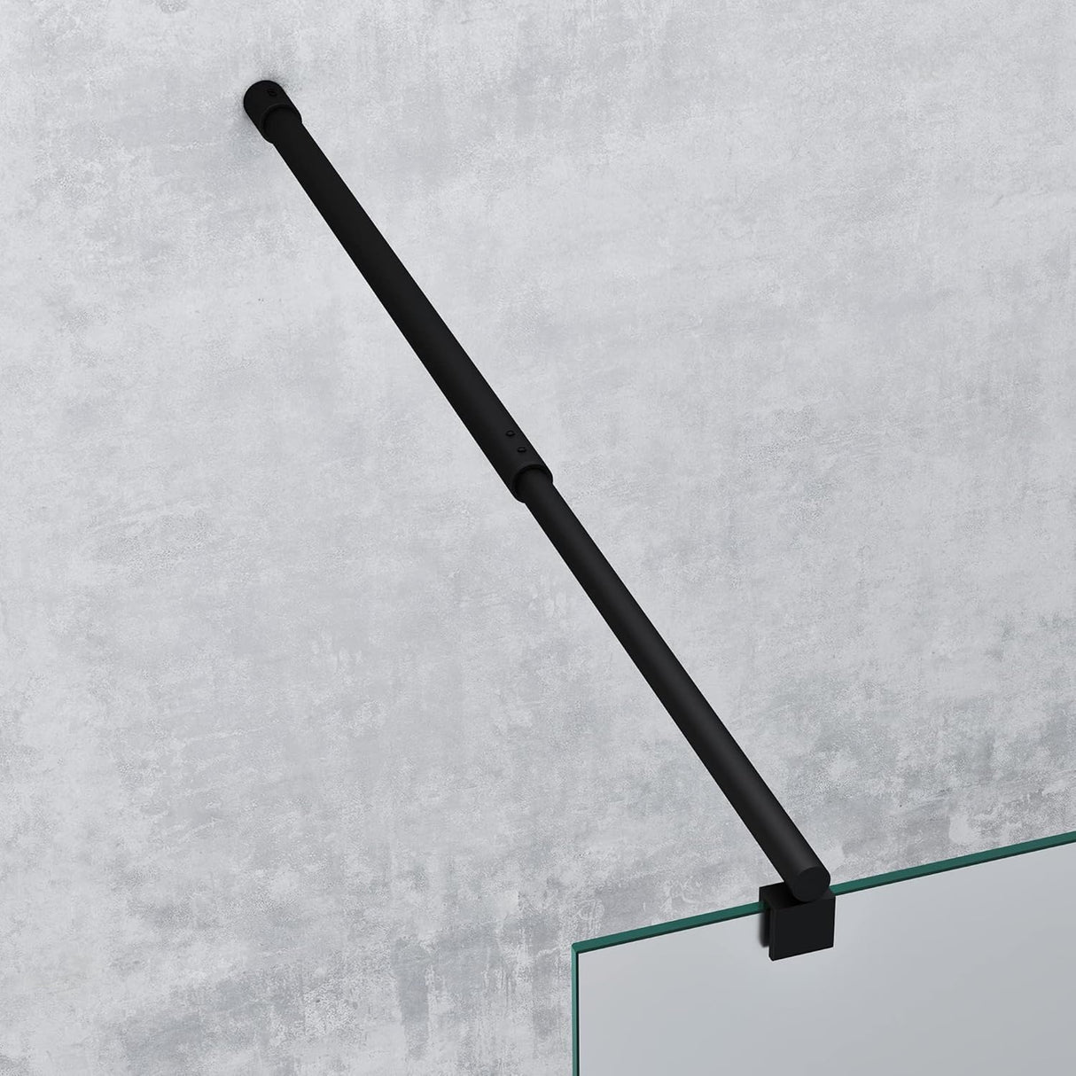 glasvilla Duschwand für Dusche Duschabtrennung Walk-In ESG-Sicherheitsglas 8mm NANO Glas BRAM1&BRAM3 Bremen1 Schwarz