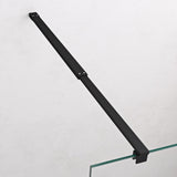 glasvilla Duschwand für Dusche Duschabtrennung Walk-In ESG-Sicherheitsglas 8mm NANO Glas BRAM1&BRAM3 Bremen1 Schwarz