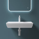 glasvilla Waschbecken Aufsatzwaschbecken Hängewaschbecken BTH: 63x40x12cm Weiß aus Keramik inkl. Nano-Beschichtung Brüssel890