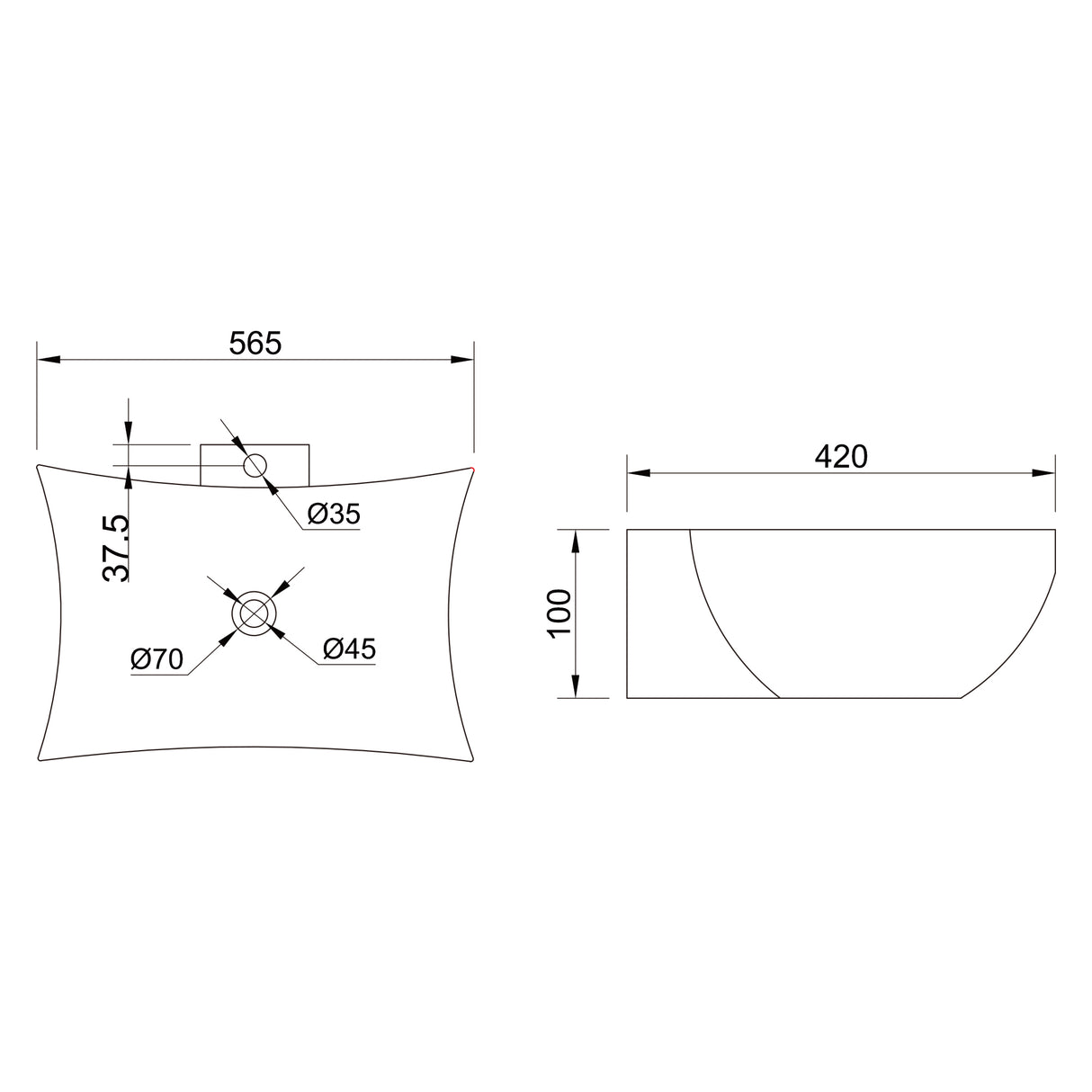 glasvilla Waschbecken weiß Aufsatzwaschbecken aus Keramik,mit Nano-Beschichtung Brüssel891