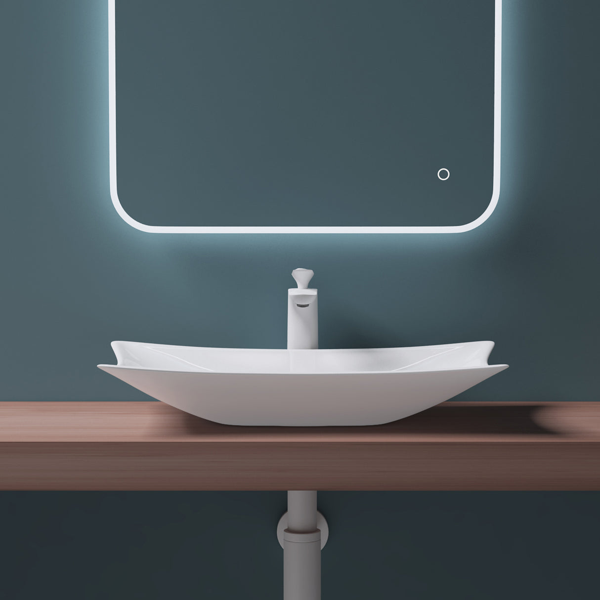 glasvilla Waschbecken weiß Aufsatzwaschbecken aus Keramik,mit Nano-Beschichtung Brüssel891