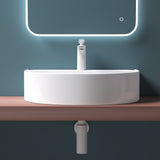 glasvilla Waschbecken Aufsatzwaschbecken Hängewaschbecken BTH: 61x44.5x14.5cm Weiß aus Keramik inkl. Nano-Beschichtung Brüssel896