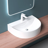 glasvilla Waschbecken Aufsatzwaschbecken Hängewaschbecken BTH: 61x44.5x14.5cm Weiß aus Keramik inkl. Nano-Beschichtung Brüssel896