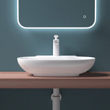 glasvilla Waschbecken Aufsatzwaschbecken Hängewaschbecken BTH: 56x39,5x12,5cm Weiß aus Keramik inkl. Nano-Beschichtung Brüssel899