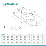 glasvilla Waschbecken Einbauwaschbecken Waschtisch Einbauwaschtisch aus Mineralguss Col02