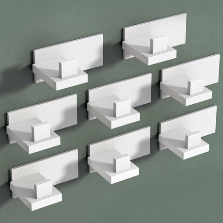 glasvilla Kleiderhaken Wandgarderobe Wandhaken aus Edelstahl Garderobenleiste Garderobenhaken Stalo-06+Stalo-07