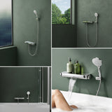 glasvilla Thermostat Badewannenarmatur mit Handbrause Wannenarmatur Wannenthermostat 4 Strahlarten Wandarmatur für Badewanne aus Messing inkl. Brauseschlauch Duschsystem8 Oryntex-03