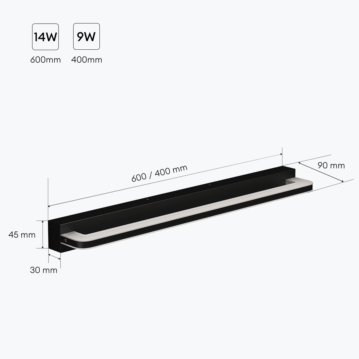 glasvilla Spiegelleuchte  LED Badlampe | Spiegellampe, 4000K Badezimmer Lampe | LED Wandleuchte  SparkLuxe