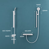 glasvilla Duschsystem mit Thermostat, Duscharmatur Komplettset mit Sicherheitsverriegelung, 3 Strahlarten höhenverstellbar Duschbrause mit Unterauslauf aus Messing  Duschsystem9