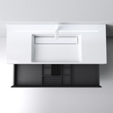 glasvilla Badmöbel-Set Waschbeckenunterschrank 120x48x63cm mit 2-Schubladen inkl. Waschbecken Deep