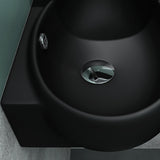 glasvilla Waschbecken Gäste WC Aufsatzwaschbecken Hängewaschbecken aus Keramik mit NANO, BTH: 42x28x15cm, Brüssel001